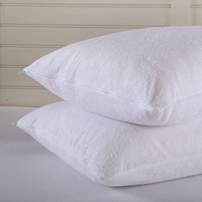 Image of COMFORTNIGHTS Terry Towelling Waterproof Zipped pillow protector 50x70cms