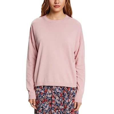 Image of ESPRIT Women&#039;s 073ee1i301 Sweater, 680/Old Pink, XL