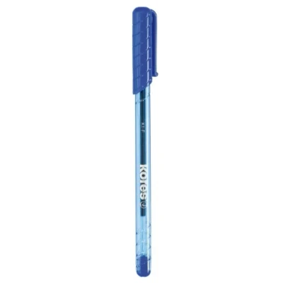 Image of Kores Blue Ballpoint Pens K1, 0.7mm, Triangular, Fade Resistant, Smudge Proof Ink Back to School Supplies, Crafts and Writing Pens, Multipack Set of 12