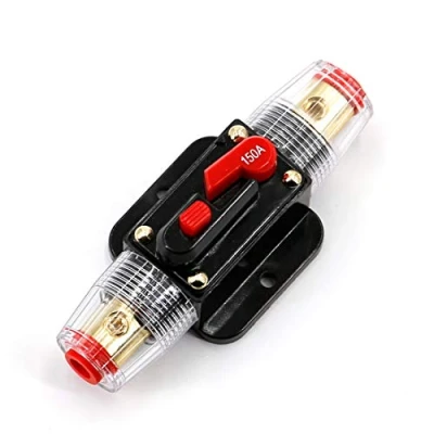 Image of UTSAUTO Circuit Breaker 150Amp Resettable Fuse Auto Car Stereo Inline Holders Inverter, Manual Reset 12V 24V DC for Automotive Marine Boat Audio System Protection