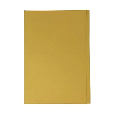 Image of Square Cut Folder, Lightweight, Foolscap, Yellow, Pack of 100