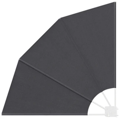 Image of vidaXL Balcony Privacy Screen Folding Manual Black 115 x cm Fabric