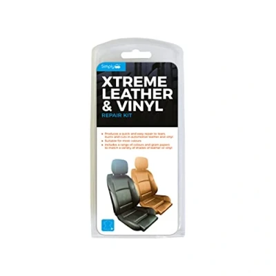 Image of XLVR1 18 Piece Set Xtreme Leather &amp; Vinyl Repair Kit for Rips, Burns Cuts Includes Grain Papers 7 Heat Cure Compounds