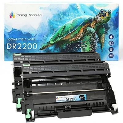 Image of Printing Pleasure 2x DR2200 Drum Units compatible with Brother DCP 7055 7060D 7065DN HL 2130 2132 2240 2240D 2250DN 2270DW MFC 7360N 7860DW FAX 2840 Black, High Yield