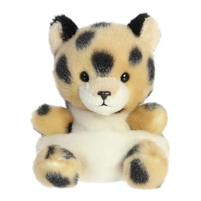 Image of Aurora Adorable Palm Pals Chutney Cheetah Stuffed Animal Pocket Sized Play Collectable Fun Yellow 5 Inches