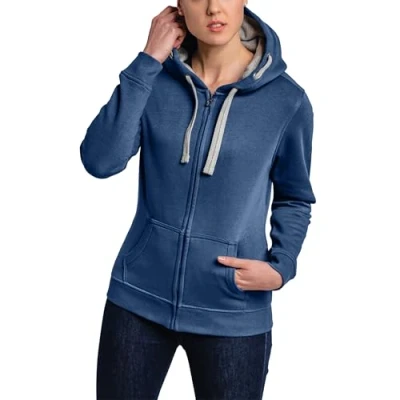 Image of HRM Women&#039;s Jacket F Hoodie, Denim, L