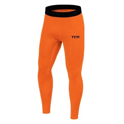 Image of TCA Men&#039;s SuperThermal Compression Armour Base Layer Thermal Under Tights Orange, S