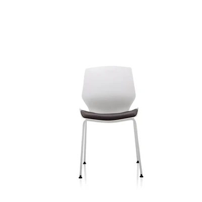 Image of Florence White Frame Dark Grey Fabric Visitor Chair BR000209