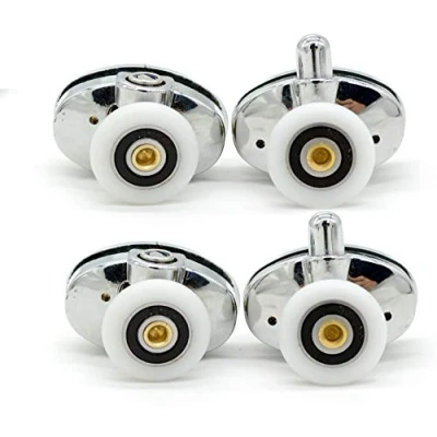 Image of Set of 4 New Oval Singel Wheel Shower Door Rollers 20mm