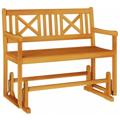 Image of vidaXL 2 Seater Garden Glider Bench 110x59x97 cm Solid Wood Acacia