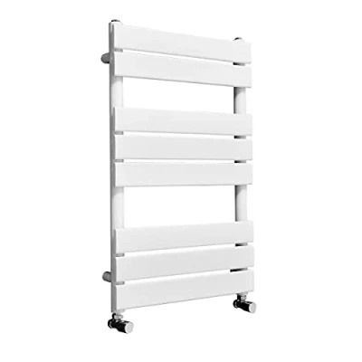 Image of Warmehaus Designer Bathroom Flat Panel Heated Towel Rail Radiator Ladder Rad 800 x 500mm White