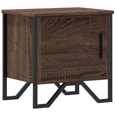 Image of vidaXL Bedside Cabinet Brown Oak 40x30x40 cm Engineered Wood