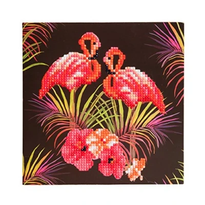 Image of Crystal Art Flamingos Card Kit 18 x cm