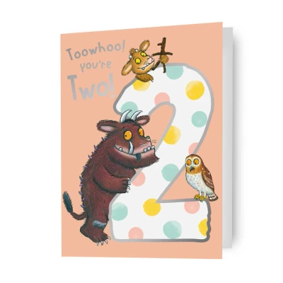 Image of GRUFFALO Official The Age 2 Birthday Card, 2nd Climate Pledge Friendly Card for Birthday, Recyclable Officially Licensed