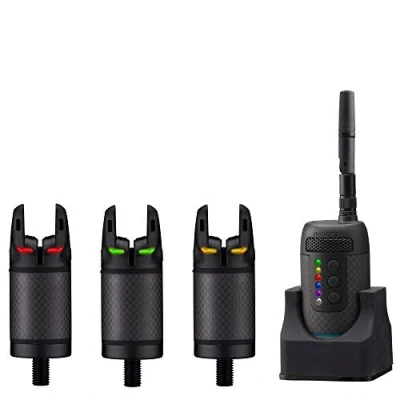 Image of Prologic K3, 0.4 kg Bite Alarm Set 3+1 with Machine Cut 3K Carbon Body, High Grade Aluminum Base, Four Volume Levels, Five Sensitivity Waterproof (IPX6)