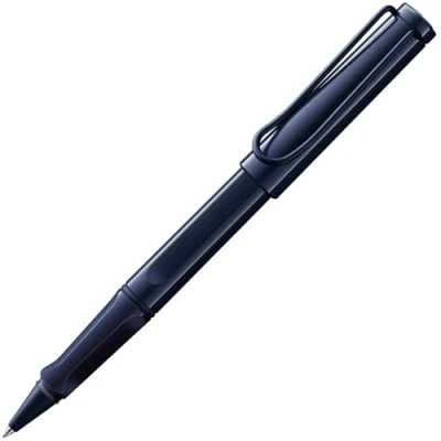 Image of Lamy safari dark dusk rollerball Pen with ergonomic grip &amp; line width M for pleasant long writing made of robust ASA plastic including refill 63 in black