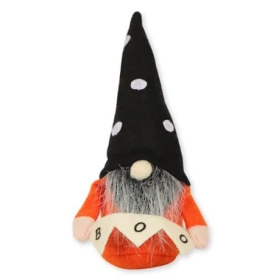 Image of FabFinds Halloween Gonk Gnome with Grey Beard Spooky Hat (Orange Spotty 15cm)