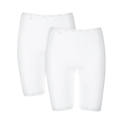 Image of Sloggi Womens Basic+ Long 2p Underwear, White, 14 UK