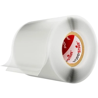 Image of POPPSTAR 3m Self Fusing Silicone Band, Tape, Repair Electrical Tape and Sealing Strip (water tight, air tight), 50mm wide, transparent