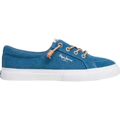 Image of Pepe Jeans Kenton Trainers, Women&#039;s, Size: 3, Denim Cotton