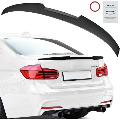 Image of VEVOR GT Wing Car Spoiler, 48.4 inch Compatible with 2012 2018 BMW F30, High Strength ABS Material, Baking Paint, Rear Spoiler Wing, Racing Spoilers for Cars, Glossy Black