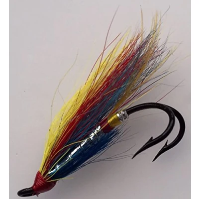 Image of BestCity Fly Fishing Salmon flies SILVER DOCTOR Doubles sizes 4 10 PACK of 8 #164