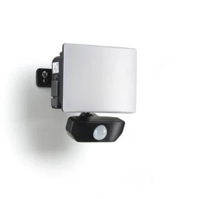 Image of Auraglow 20W 1650lm Full Screen Slimline LED Security Motion Sensor PIR Flood Light Black Outdoor Wall Lamp