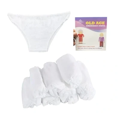 Image of OLD AGE PANTS EMERGENCY UNDERPANTS Present for Him Husband Gift Boyfriend Dad Men Funny Wife Man Girlfriend Granddad Her Womens Ladies 40TH 50TH Birthday Adult Christmas Stocking Filler Secret Santa