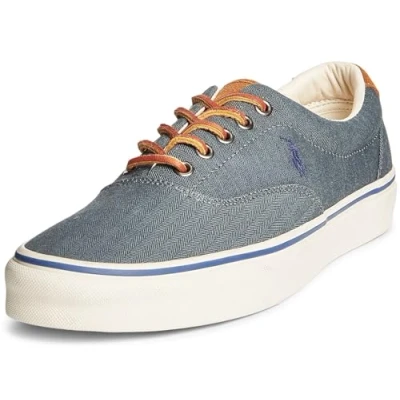 Image of Polo Ralph Lauren Men&#039;s Keaton Pony Sneaker, Denim/Newport Navy, 9 UK