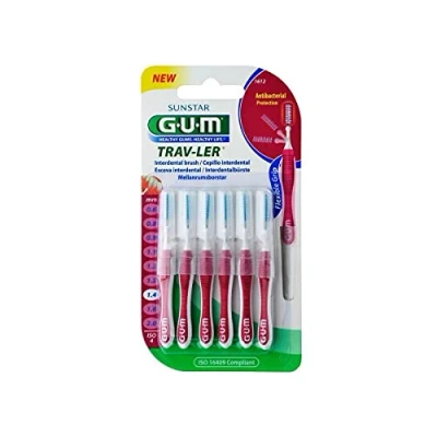 Image of GUM Trav ler Interdental Brushes 6 pieces ISO 4 pink 1.4mm, pack of 3 (3x pieces)
