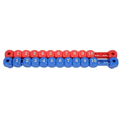 Image of Keenso 2 Pcs Table Football Counter, Blue And Red Plastic Billiard Score Board Game Goal Counter Replacement Part Chess, leisure sports