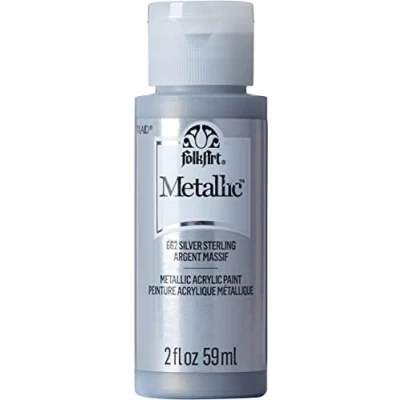 Image of Folk Art Acrylic Paint, Silver Sterling, 59 ml (Pack of 1)