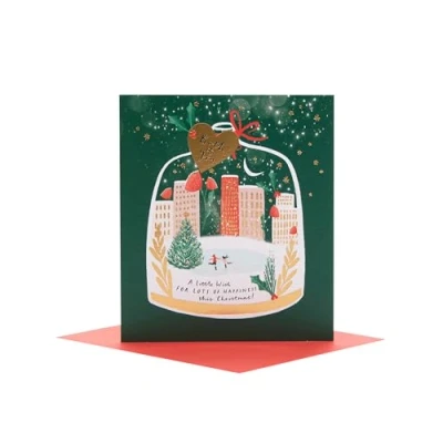 Image of UK Greetings Christmas Card for Both of You City Ice Rink Design
