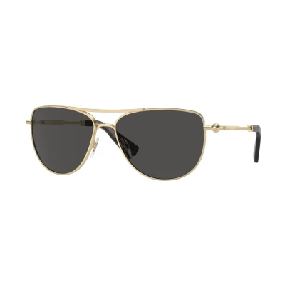 Image of Burberry Unisex Sunglasses Light goldcoloured /dark grey, Size: 60, gold coloured grey