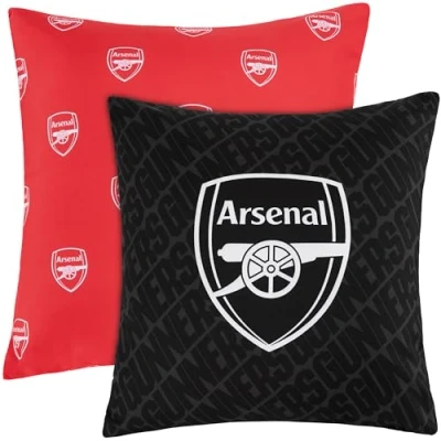 Image of Arsenal F.C. Square Cushion Covers, 39 x 39cm Bed, Sofa Cover Pack of 2 Gifts