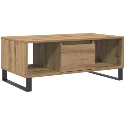 Image of vidaXL Coffee Table Artisan Oak 90x50x36.5 cm Engineered Wood