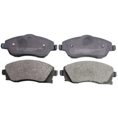 Image of 9200108, 93172261, 93184269 Brake pad set DENCKERMANN B110577 Front Axle with acoustic wear warning OPEL: Corsa C Hatchback
