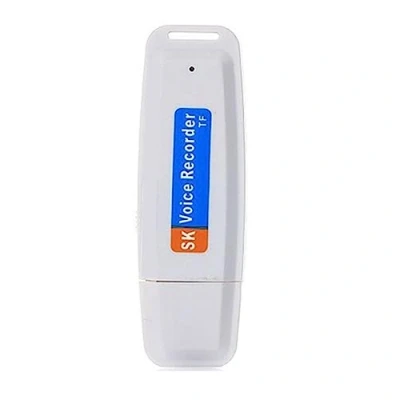 Image of Komdndht USB Flash Drive Digital Audio Recorder Dictaphone Voice Pen Portable U Disk Maximum Support 32GB Memory Card(White)