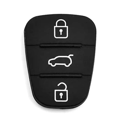 Image of sourcing map 3 Buttons Car Remote Fob Case Insert Rubber Pad Keypad for Hyundai