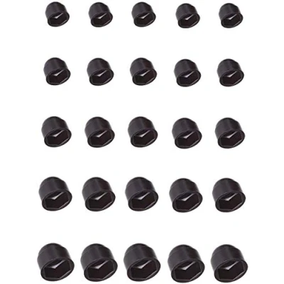 Image of 5X Hex NUT Cover Cap M4 to M30 Protection Bolt Round Hexagon Dome Black Screw Head CAR Plastic (M10 / 17mm)