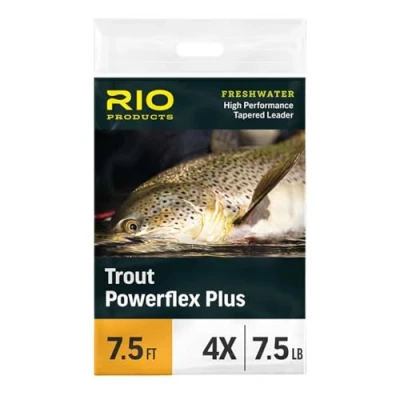 Image of Rio Fly Fishing Power Flex Plus 9&#039; 5X Leaders, Clear, Pack of 3