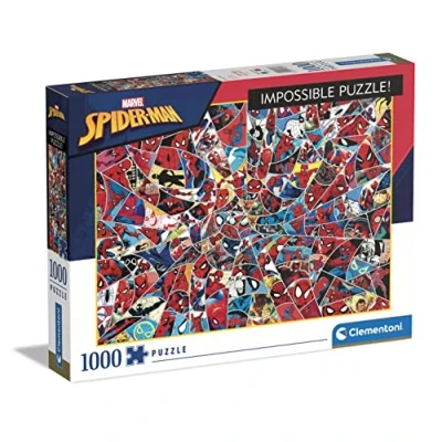 Image of Clementoni 39657 Impossible Marvel Spiderman Jigsaw Puzzle 1000 Pieces, Made In Italy, For Adults