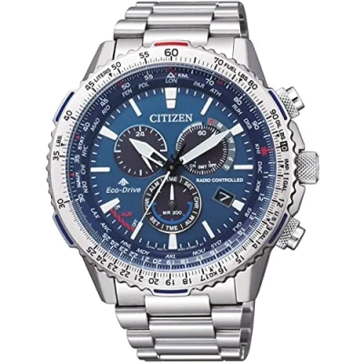 Image of Citizen Men&#039;s Chronograph Eco Drive Watch with Stainless Steel Strap CB5000 50L