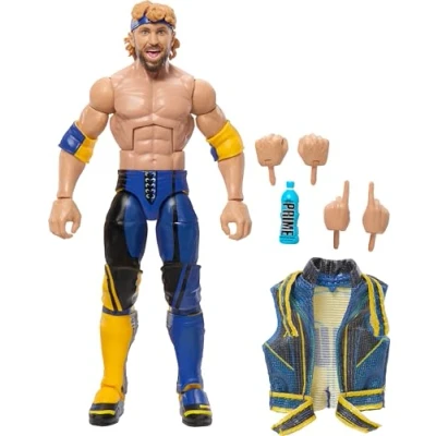Image of Mattel ​WWE Top Picks Elite Action Figure &amp; Accessories Set, Logan Paul 6 inch Collectible with Swappable Hands, Ring Gear 25 Articulation Points​, HTX75