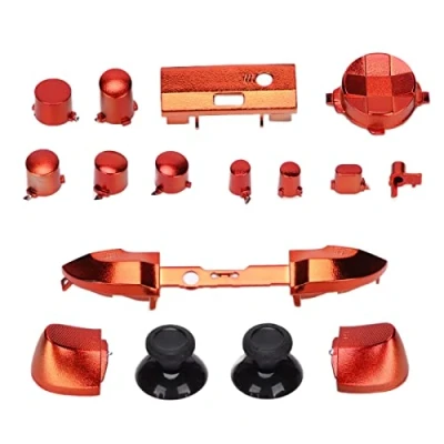 Image of Annadue Full Game Controller Button Set,Bumper Triggers Dpad RT LT RB LB ABXY Guide ON Off Buttons,Replacement Handles Accessories for Xbox Series X/S(Red)