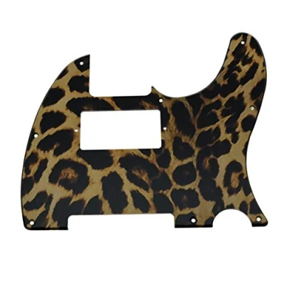 Image of KAISH 8 Hole 3D Printed Tele Style Guitar Plastic Pickguard TL Humbucker Pick Guard for USA/Mexico Telecaster/Tele Leopard Stripe