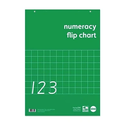 Image of Rhino A1 Flip Chart Paper Pad, 60 Page / 50mm Squared with Plain Reverse, 5 Pack, 30 Leaf, Office &amp; School Stationery Supplies