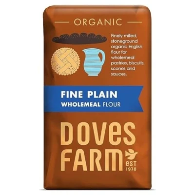 Image of Doves Farm Organic Fine Plain English Wholemeal Flour 1Kg (Case of 5)