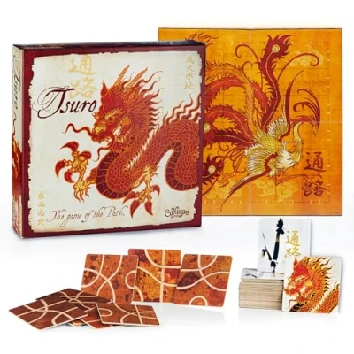 Image of Compound Fun Games Tsuro the Game of Path Board Ages 8+ 2 8 Players 15 20 Minute Playing Time