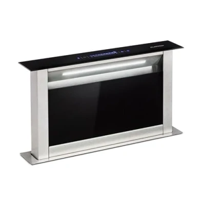 Image of Klarstein Royal Flush Eco Cooker Hood 60cm A++ Energy Efficient, 576 M3/H Air Flow, Retractable Design, Touch To Slide Control, Led Lighting, Stainless Steel &amp; Glass, Low Noise 51 dB